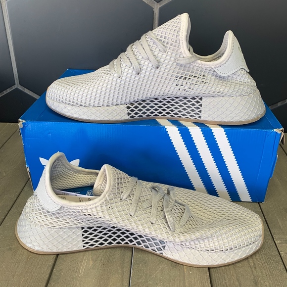 Adidas Deerupt Runner Muted Neon Light Grey Shoe - Picture 2 of 6